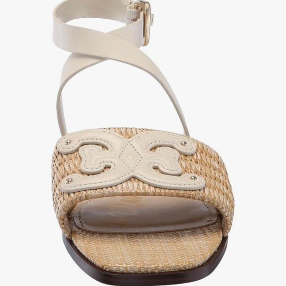 Sam Edelman IIsie Sandals Size 9 Raffia Leather Ankle Strap - Picture 4 of 8